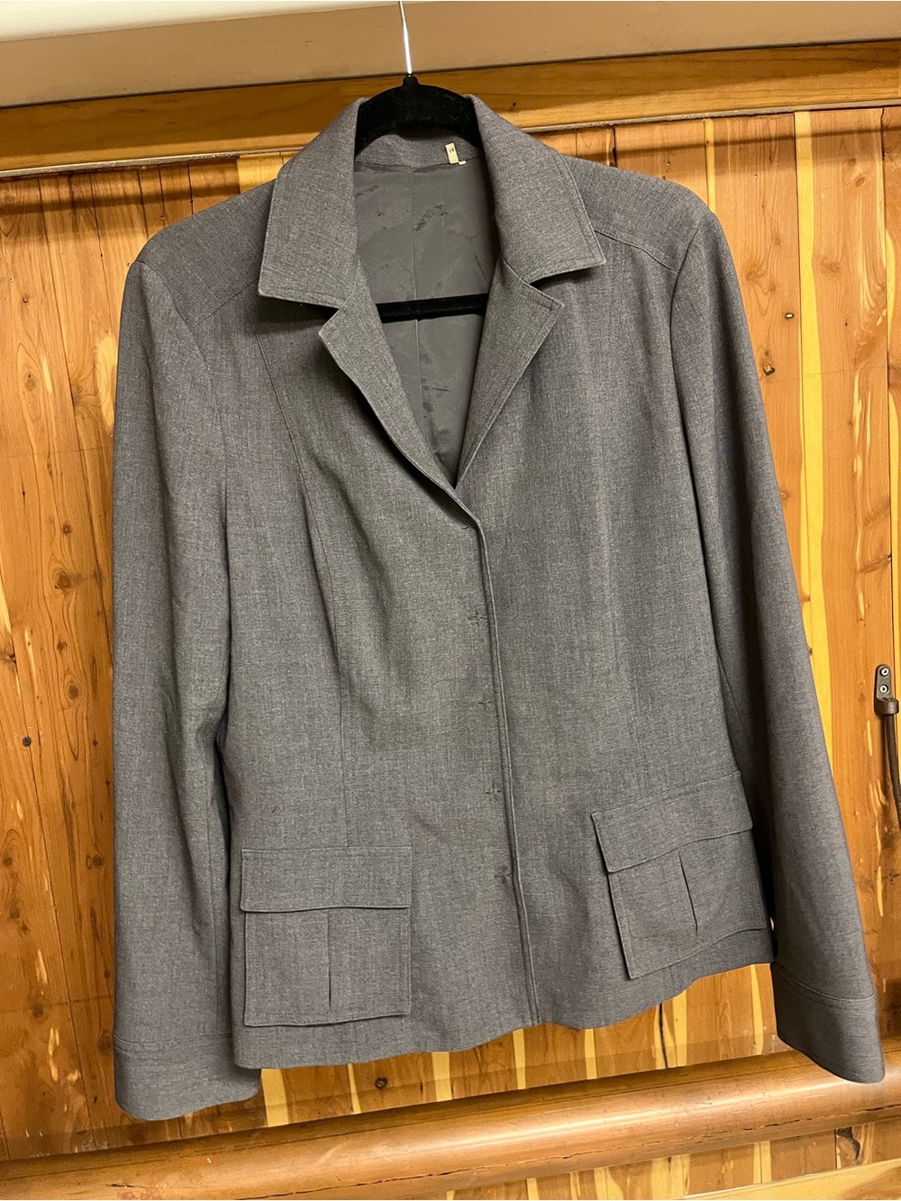 Women's Gray Tailored Blazer Jacket